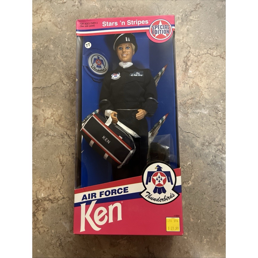 1993 Barbie Air Force Ken Stars n stripes Special Edition Mattel Thunderbirds